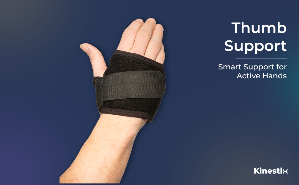 Kinestix Thumb Support - Adjustable Compression Wrap for Pain Relief