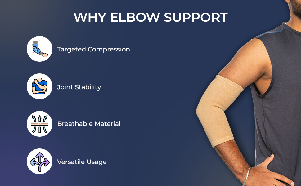 Kinestix Elbow Support - Pair - Adjustable Compression Support