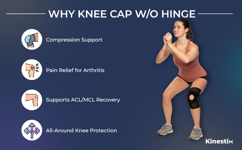 Kinestix Knee Cap - Without Hinge - Compression Support & Pain Relief