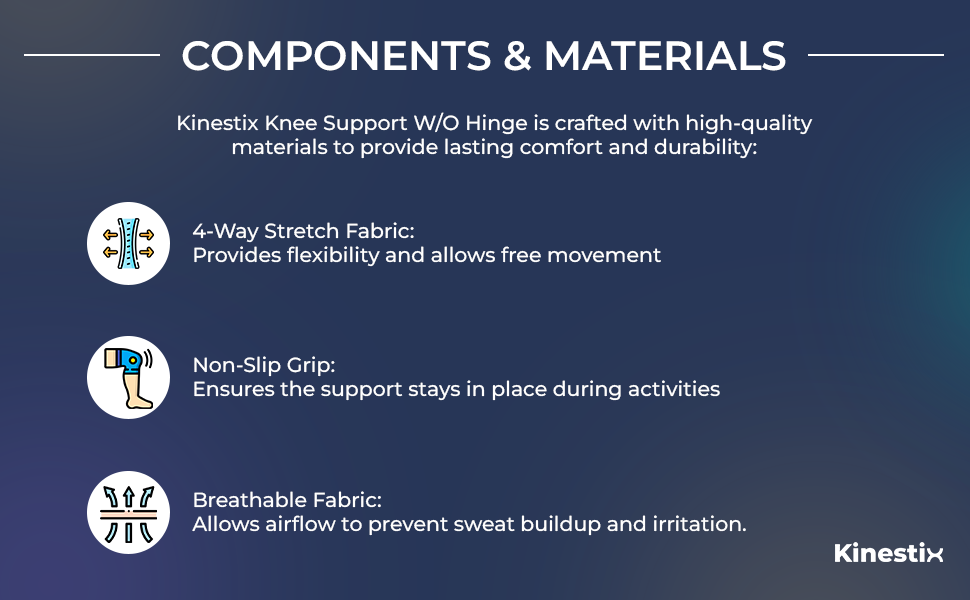 Kinestix Knee Cap - Without Hinge - Compression Support & Pain Relief