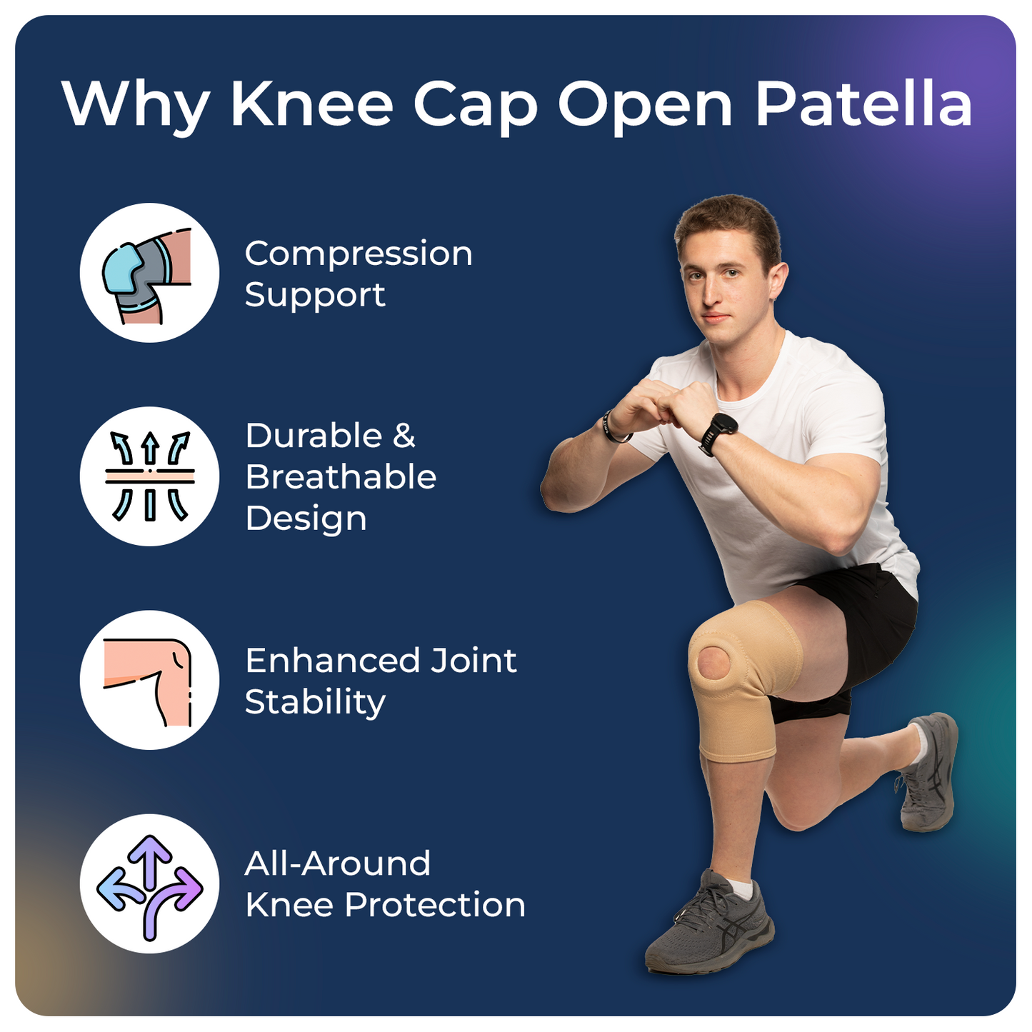 why use knee cap open patella