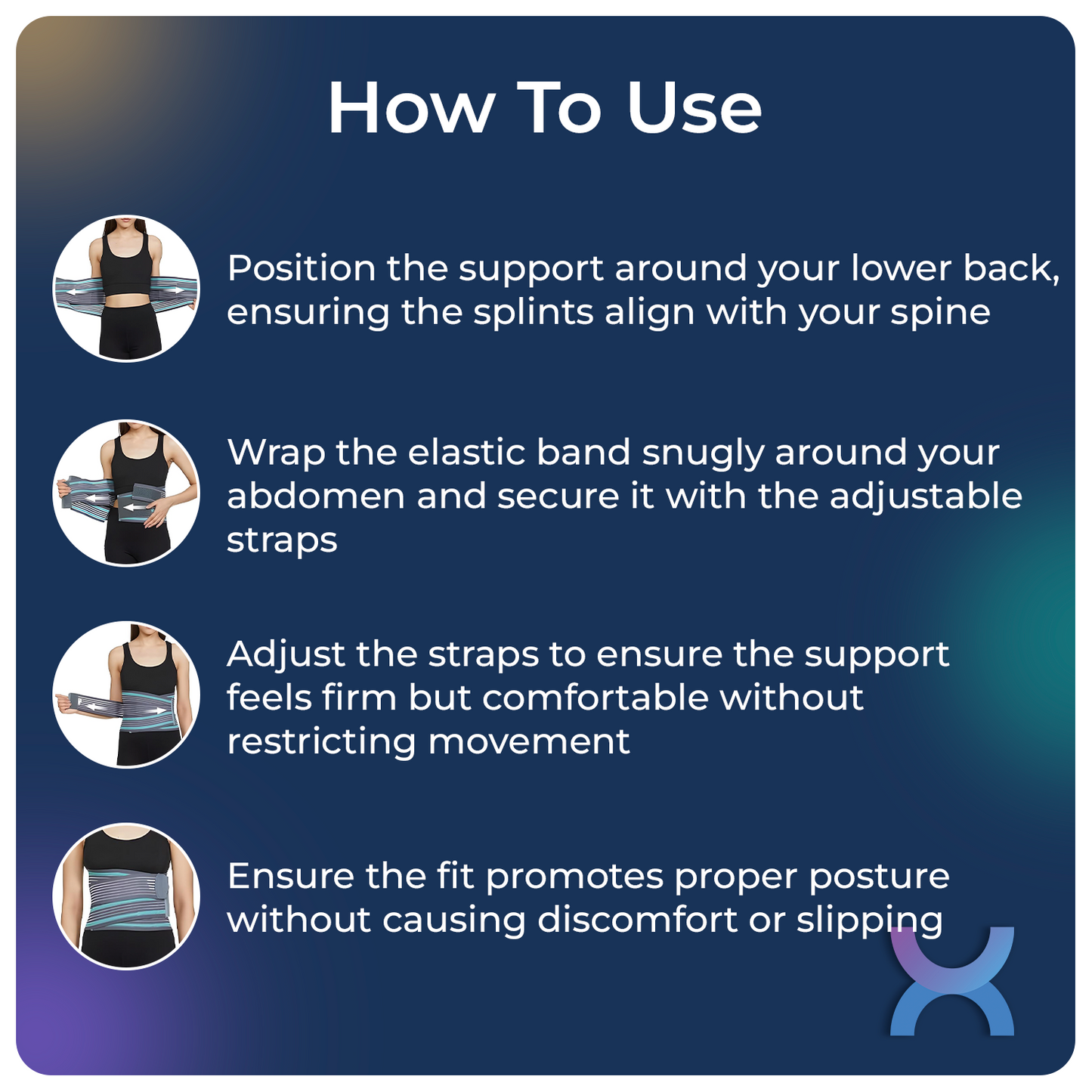 How to use lumbar sacral belt