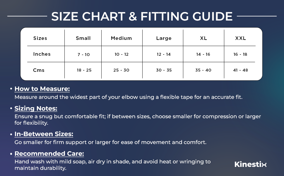 Kinestix Elbow Support - Pair - Adjustable Compression Support