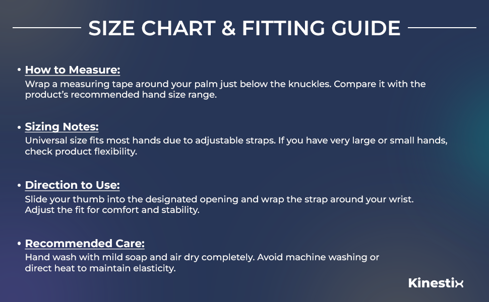 Kinestix Thumb Support - Adjustable Compression Wrap for Pain Relief