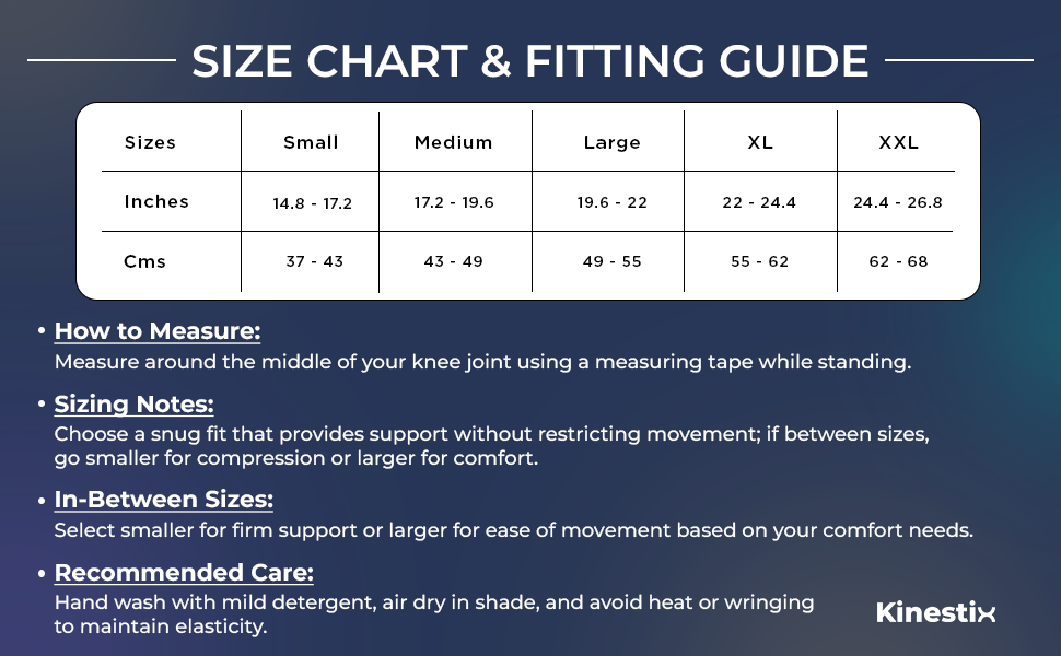 Kinestix Knee Cap Support Brace - Pair - Compression & Pain Relief