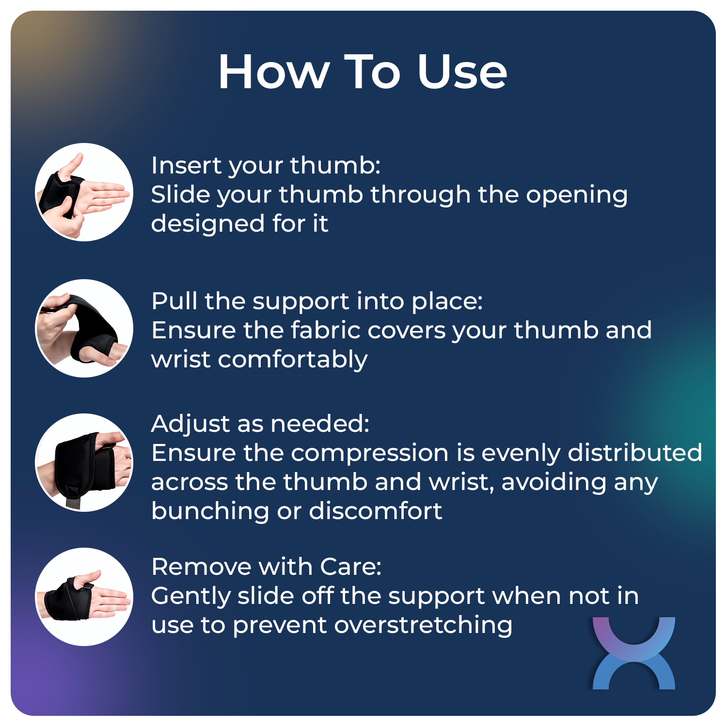 How to use thumb support belt