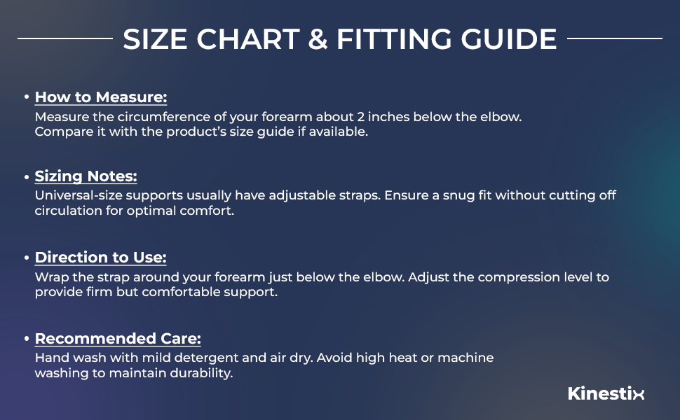 Kinestix Tennis Elbow Brace – Adjustable & Breathable Support