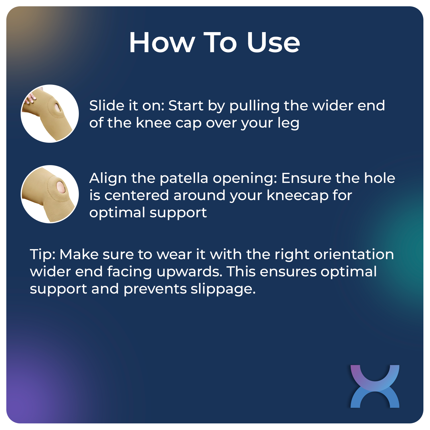 how to use knee cap open patella