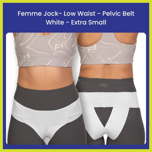 Femme Jock Women’s Pelvic Support Belt ― Uterus Girdle for Prolapsed Bladder | Vulvar Varicosities | Postpartum Recovery | Symphysis Pubis | Dysfunction Pain Relief - Low Waist & High Waist