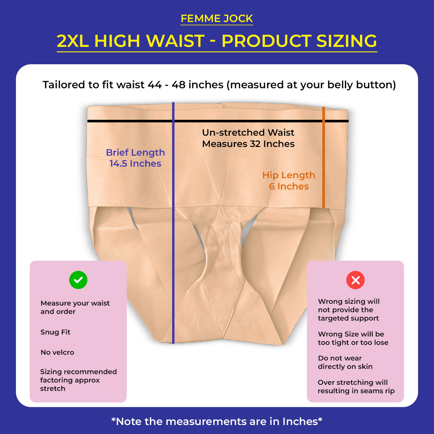 Femme Jock - Uterus Girdle for Prolapsed or Dropped Bladder - Vulvar Varicosities - Postpartum Recovery - Symphysis Pubis - Dysfunction Pain - High Waist - Combo Pack of 2