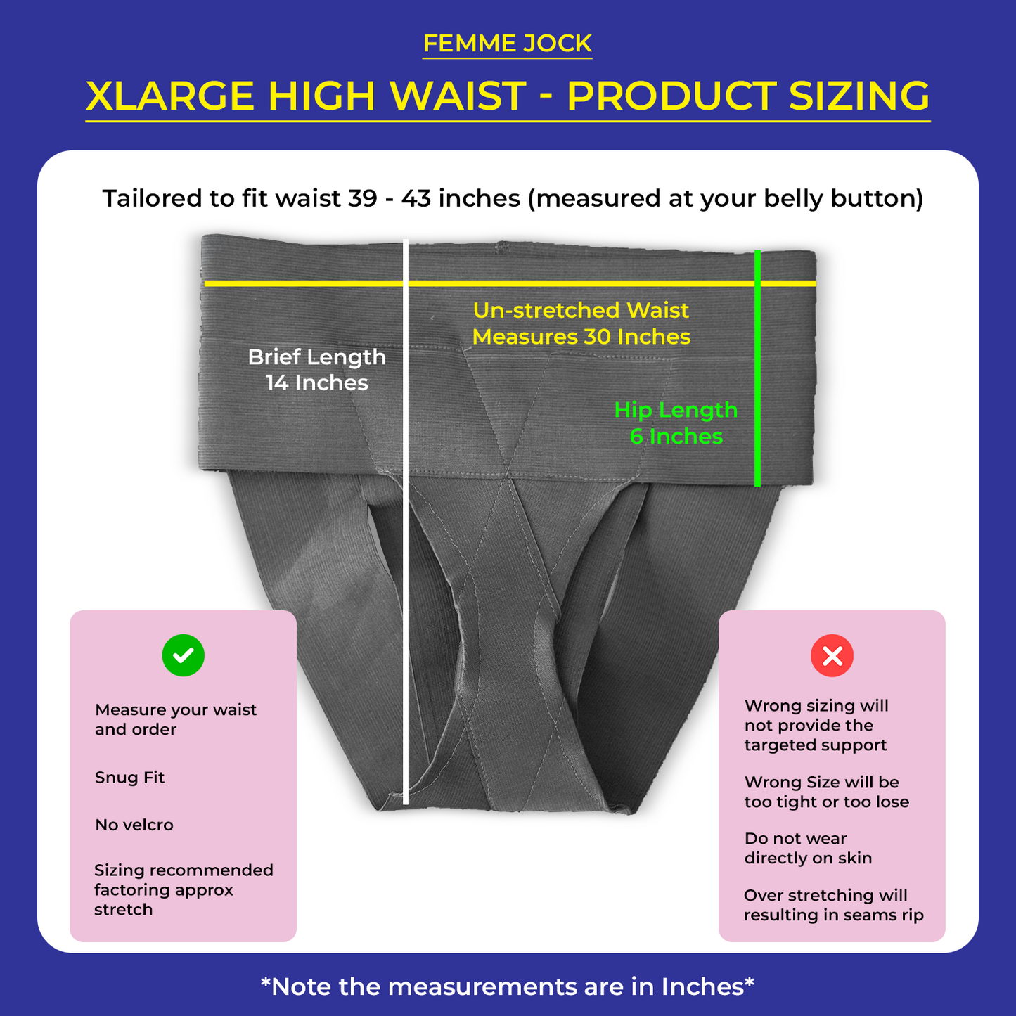 Femme Jock - Uterus Girdle for Prolapsed or Dropped Bladder - Vulvar Varicosities - Postpartum Recovery - Symphysis Pubis - Dysfunction Pain - High Waist - Combo Pack of 2