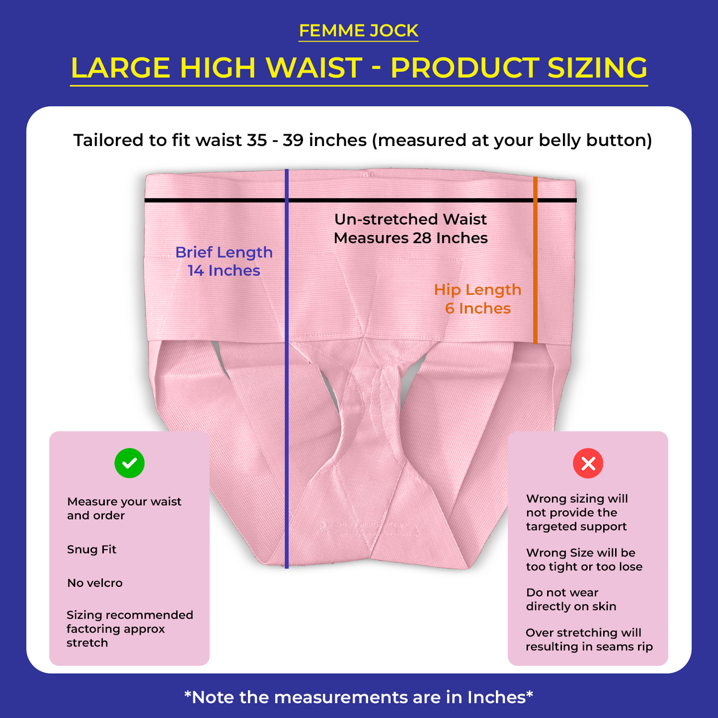 Femme Jock - Uterus Girdle for Prolapsed or Dropped Bladder - Vulvar Varicosities - Postpartum Recovery - Symphysis Pubis - Dysfunction Pain - High Waist - Combo Pack of 2