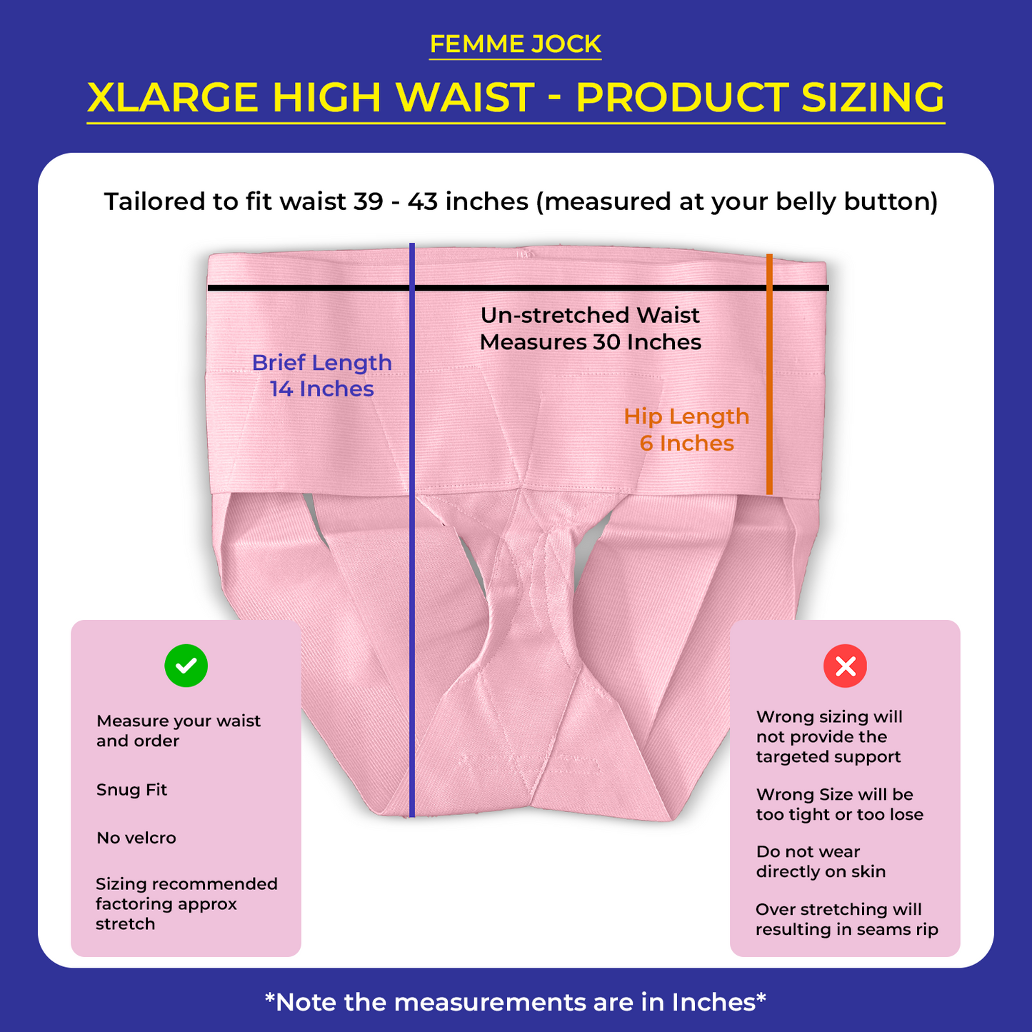 Femme Jock - Uterus Girdle for Prolapsed or Dropped Bladder - Vulvar Varicosities - Postpartum Recovery - Symphysis Pubis - Dysfunction Pain - High Waist - Combo Pack of 2