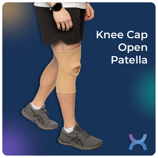 Man waling with Knee cap open patella