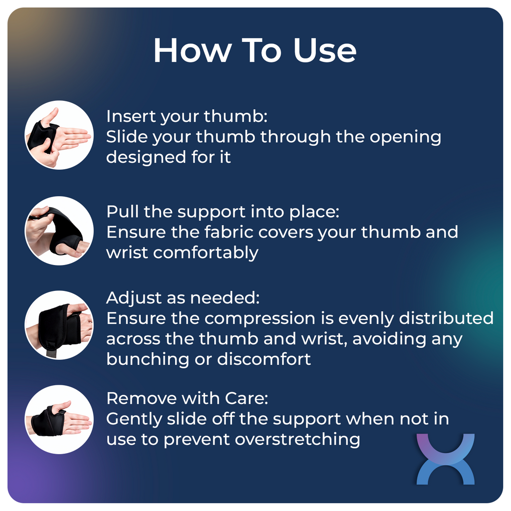 How to use thumb support belt 