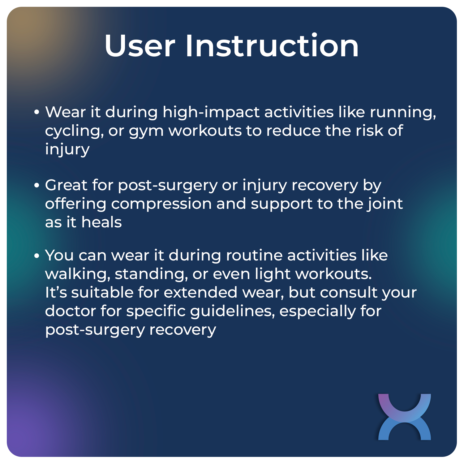 User Guidance for knee cap open patella		