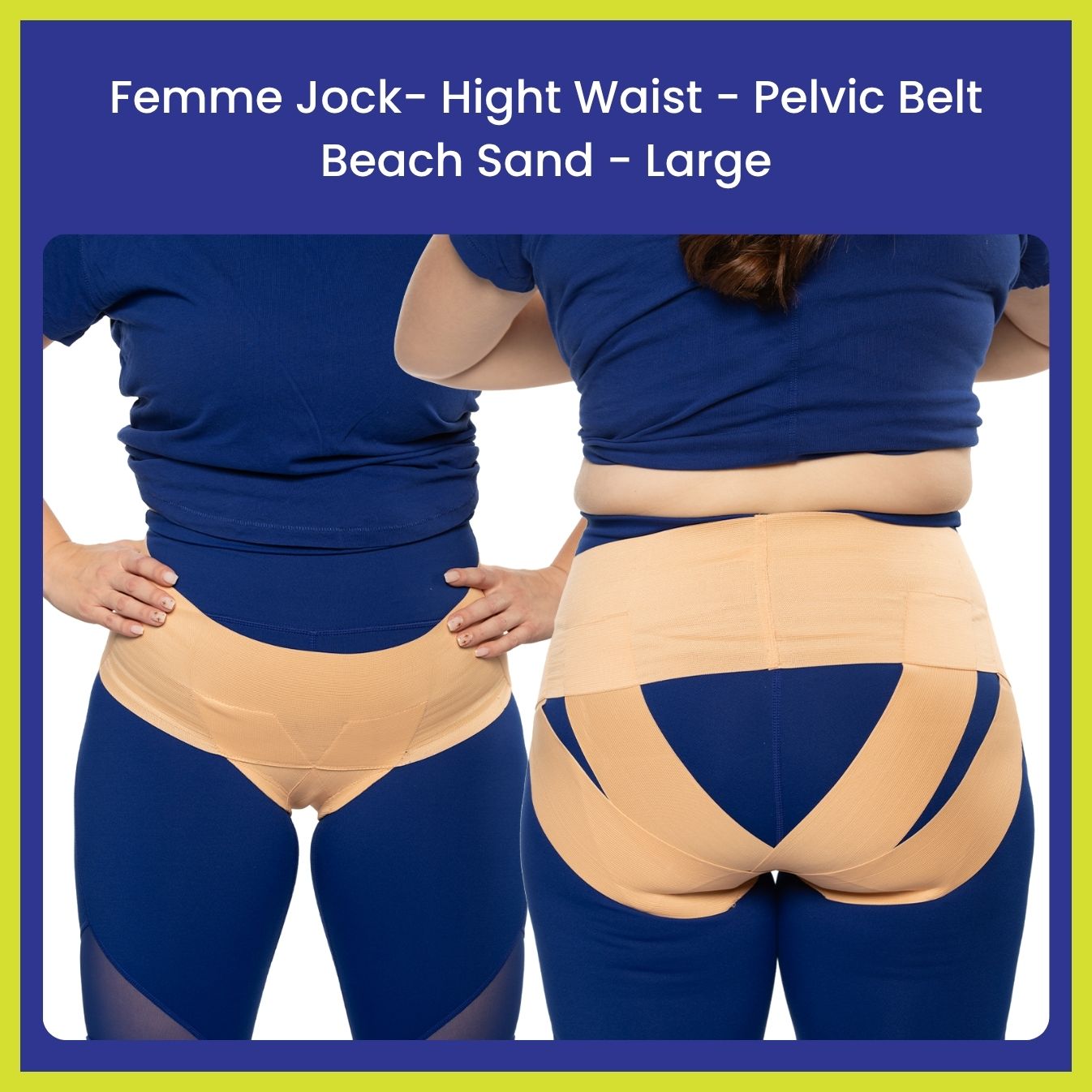 Femme Jock Women’s Pelvic Support Belt ― Uterus Girdle for Prolapsed Bladder | Vulvar Varicosities | Postpartum Recovery | Symphysis Pubis | Dysfunction Pain Relief - Low Waist & High Waist