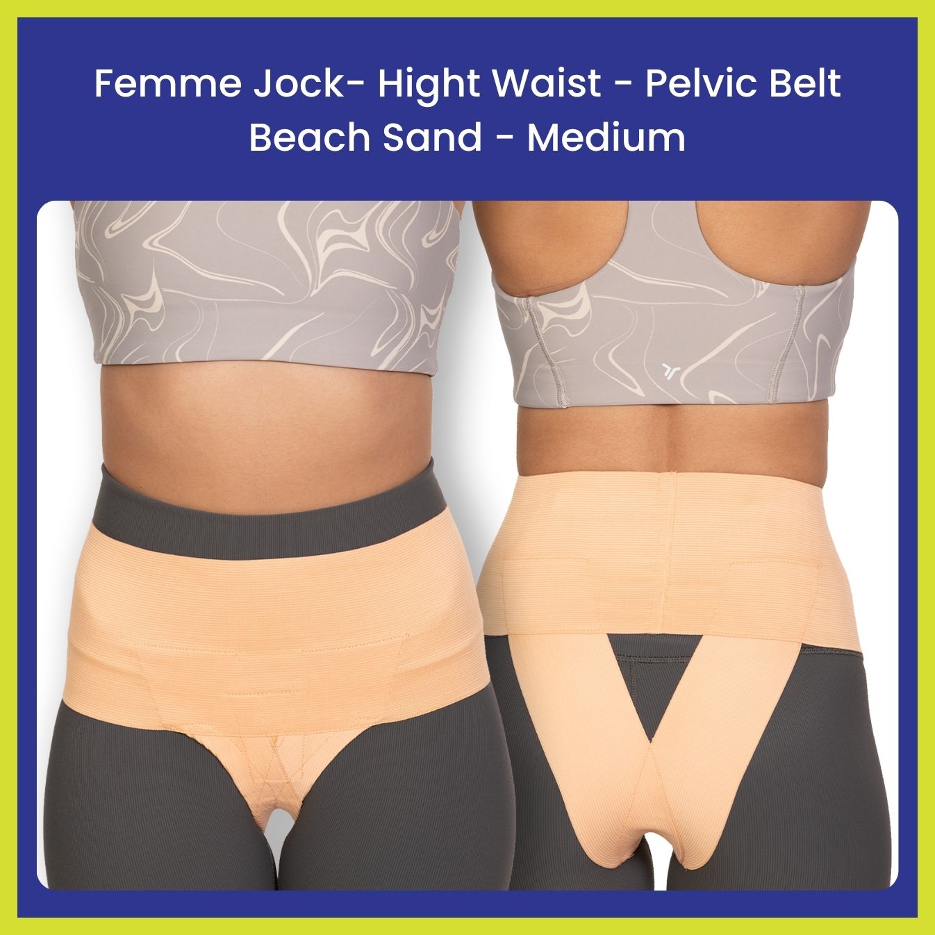 Femme Jock Women’s Pelvic Support Belt ― Uterus Girdle for Prolapsed Bladder | Vulvar Varicosities | Postpartum Recovery | Symphysis Pubis | Dysfunction Pain Relief - Low Waist & High Waist