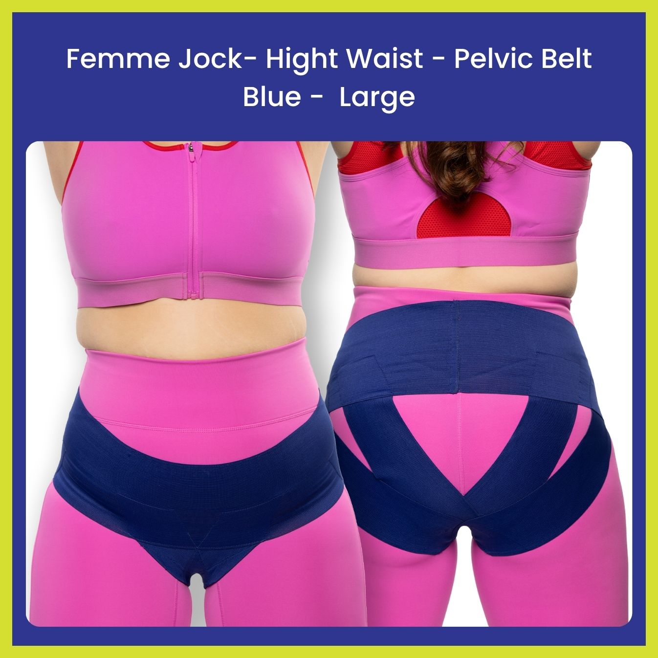 Femme Jock Women’s Pelvic Support Belt ― Uterus Girdle for Prolapsed Bladder | Vulvar Varicosities | Postpartum Recovery | Symphysis Pubis | Dysfunction Pain Relief - Low Waist & High Waist