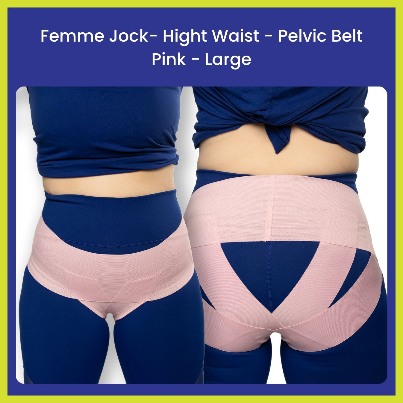 Femme Jock Women’s Pelvic Support Belt ― Uterus Girdle for Prolapsed Bladder | Vulvar Varicosities | Postpartum Recovery | Symphysis Pubis | Dysfunction Pain Relief - Low Waist & High Waist