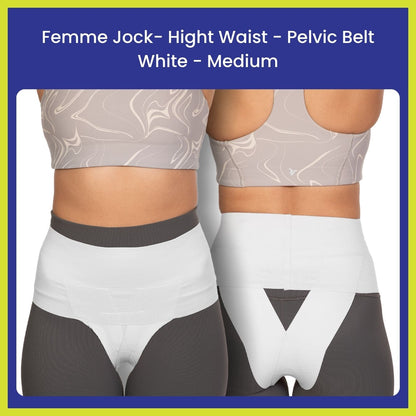 Femme Jock Women’s Pelvic Support Belt ― Uterus Girdle for Prolapsed Bladder | Vulvar Varicosities | Postpartum Recovery | Symphysis Pubis | Dysfunction Pain Relief - Low Waist & High Waist