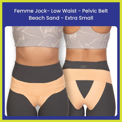 Femme Jock Women’s Pelvic Support Belt ― Uterus Girdle for Prolapsed Bladder | Vulvar Varicosities | Postpartum Recovery | Symphysis Pubis | Dysfunction Pain Relief - Low Waist & High Waist