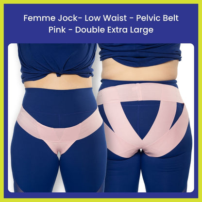 Femme Jock Women’s Pelvic Support Belt ― Uterus Girdle for Prolapsed Bladder | Vulvar Varicosities | Postpartum Recovery | Symphysis Pubis | Dysfunction Pain Relief - Low Waist & High Waist
