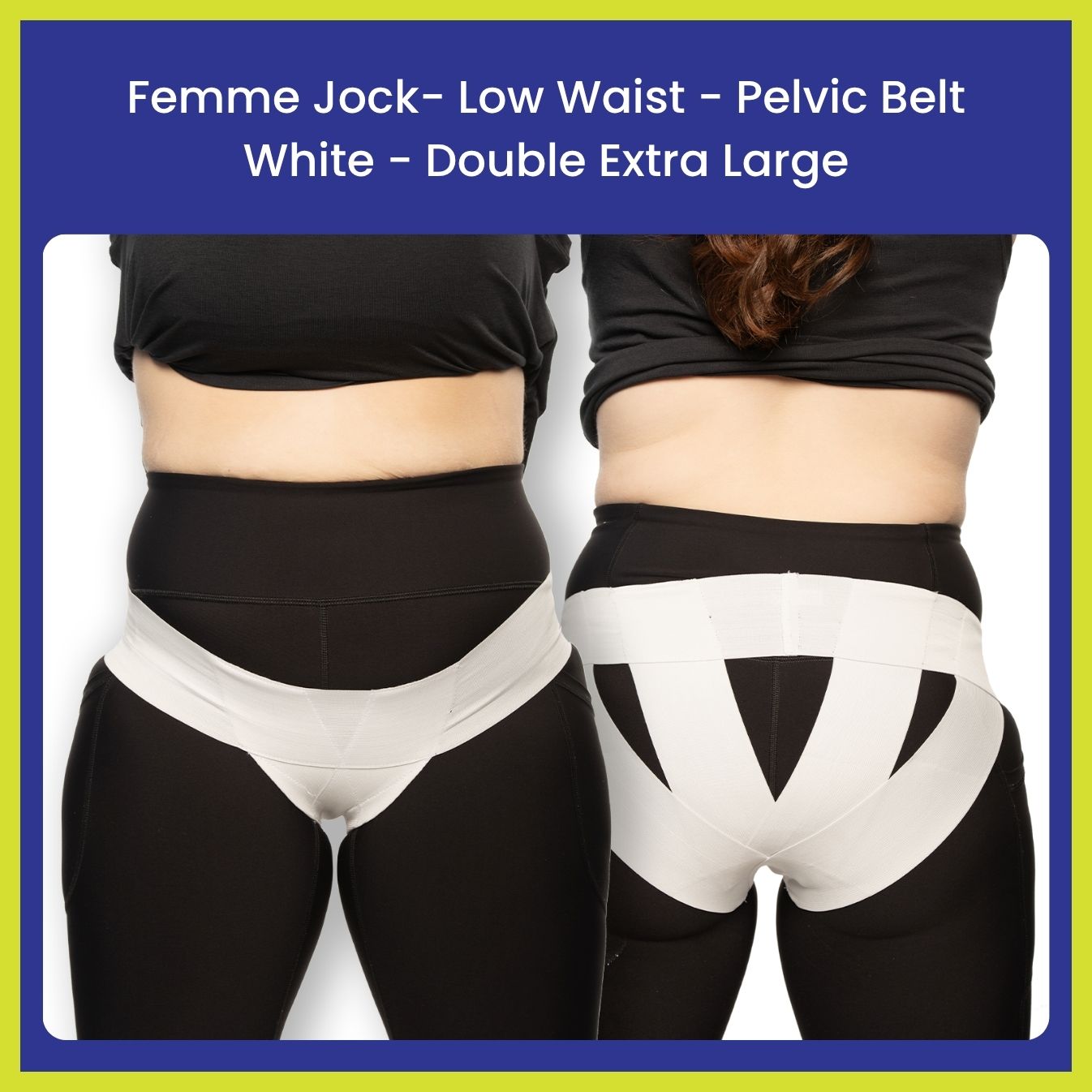 Femme Jock Women’s Pelvic Support Belt ― Uterus Girdle for Prolapsed Bladder | Vulvar Varicosities | Postpartum Recovery | Symphysis Pubis | Dysfunction Pain Relief - Low Waist & High Waist