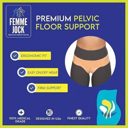 Femme Jock Women’s Pelvic Support Belt ― Uterus Girdle for Prolapsed Bladder | Vulvar Varicosities | Postpartum Recovery | Symphysis Pubis | Dysfunction Pain Relief - Low Waist & High Waist