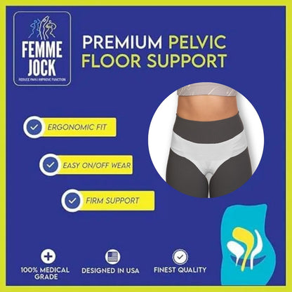 Femme Jock Women’s Pelvic Support Belt ― Uterus Girdle for Prolapsed Bladder | Vulvar Varicosities | Postpartum Recovery | Symphysis Pubis | Dysfunction Pain Relief - Low Waist & High Waist