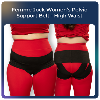 Femmejock Women’s Pelvic Support Belt – High Waist - Adjustable & Breathable Comfort