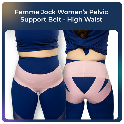 Femmejock Women’s Pelvic Support Belt – High Waist - Adjustable & Breathable Comfort