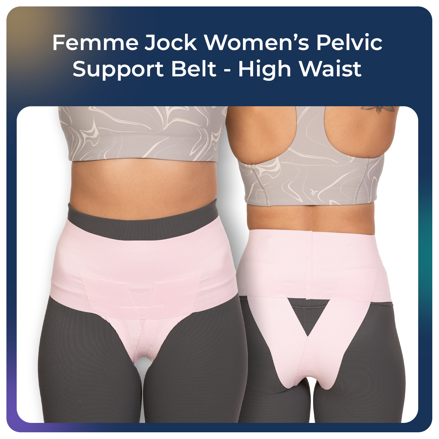 Femmejock Women’s Pelvic Support Belt – High Waist - Adjustable & Breathable Comfort