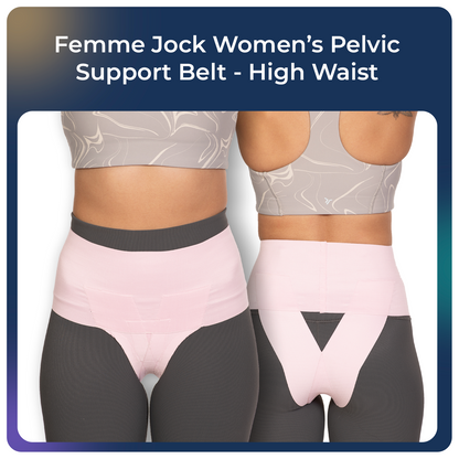 Femmejock Women’s Pelvic Support Belt – High Waist - Adjustable & Breathable Comfort