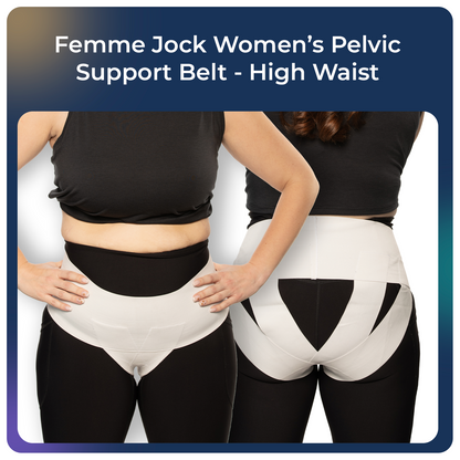 Femmejock Women’s Pelvic Support Belt – High Waist - Adjustable & Breathable Comfort