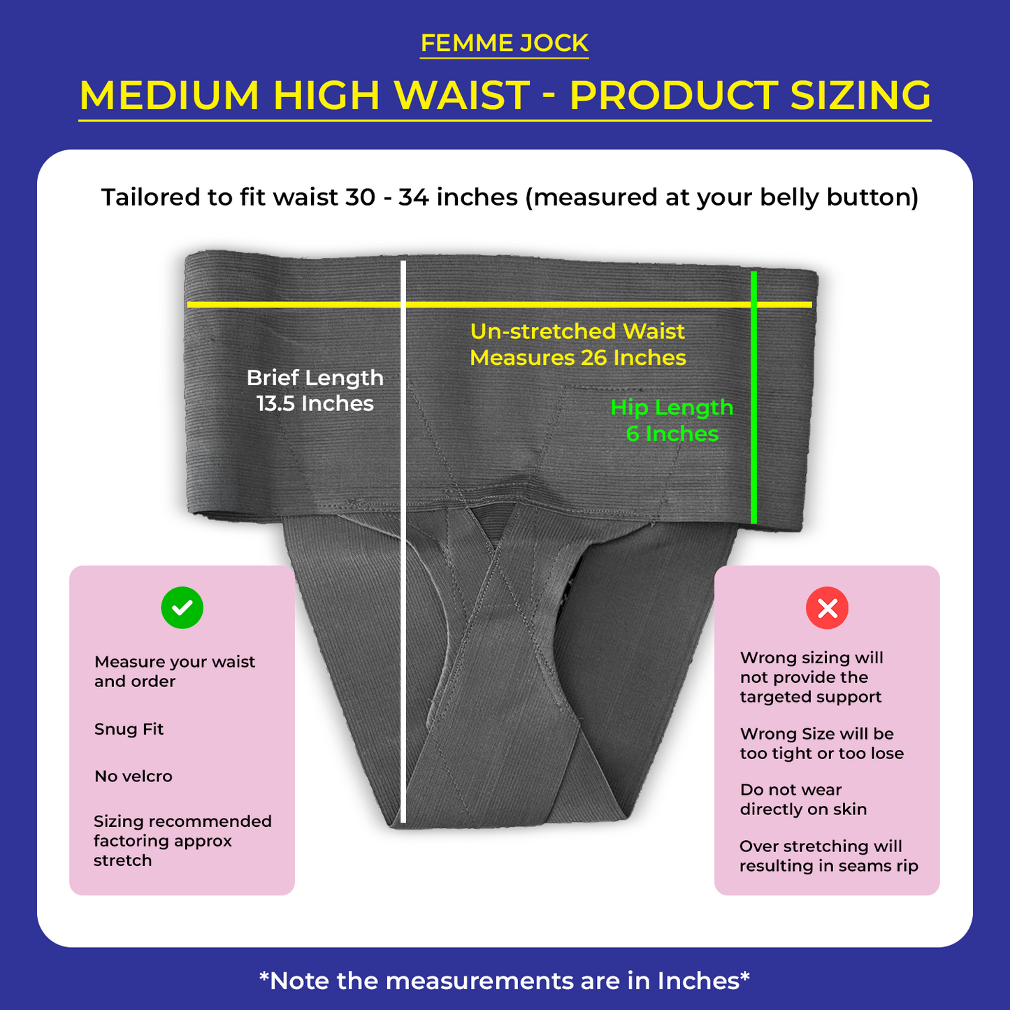 Femme Jock Women’s Pelvic Support Belt ― Uterus Girdle for Prolapsed Bladder | Vulvar Varicosities | Postpartum Recovery | Symphysis Pubis | Dysfunction Pain Relief - Low Waist & High Waist