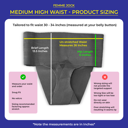 Femme Jock Women’s Pelvic Support Belt ― Uterus Girdle for Prolapsed Bladder | Vulvar Varicosities | Postpartum Recovery | Symphysis Pubis | Dysfunction Pain Relief - Low Waist & High Waist