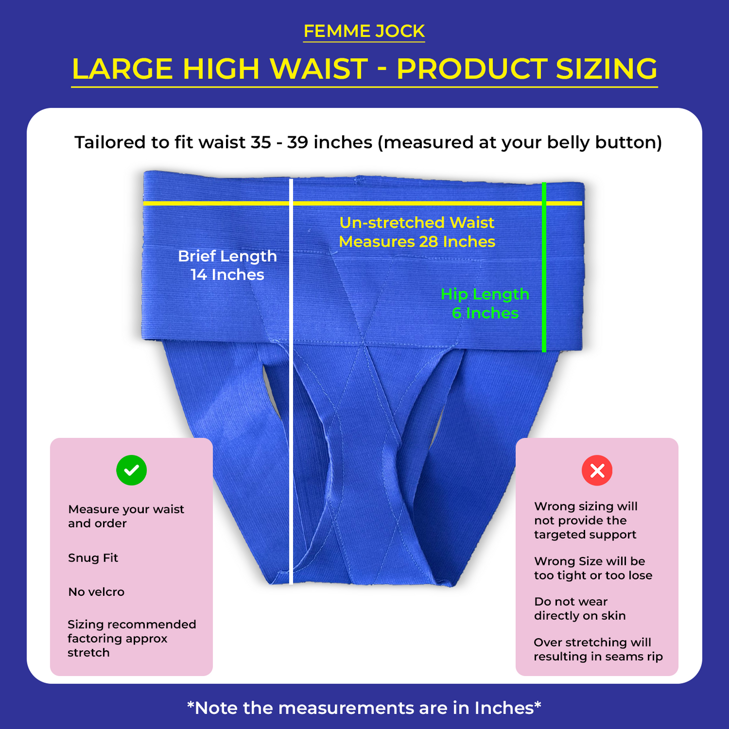 Femme Jock Women’s Pelvic Support Belt ― Uterus Girdle for Prolapsed Bladder | Vulvar Varicosities | Postpartum Recovery | Symphysis Pubis | Dysfunction Pain Relief - Low Waist & High Waist