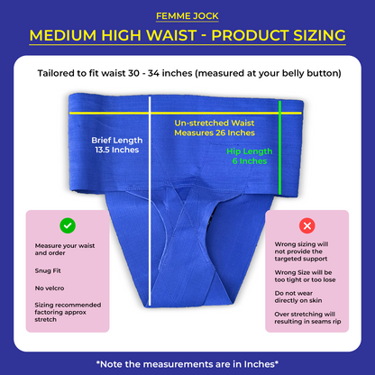 Femme Jock Women’s Pelvic Support Belt ― Uterus Girdle for Prolapsed Bladder | Vulvar Varicosities | Postpartum Recovery | Symphysis Pubis | Dysfunction Pain Relief - Low Waist & High Waist