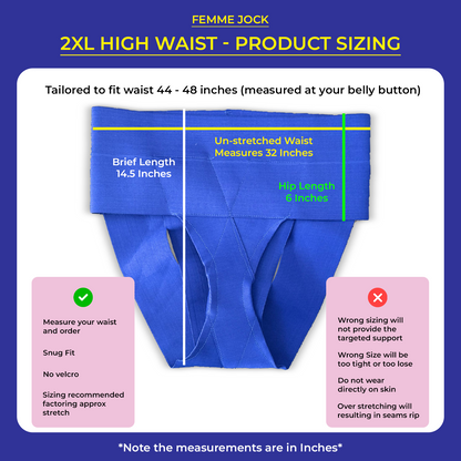 Femme Jock Women’s Pelvic Support Belt ― Uterus Girdle for Prolapsed Bladder | Vulvar Varicosities | Postpartum Recovery | Symphysis Pubis | Dysfunction Pain Relief - Low Waist & High Waist