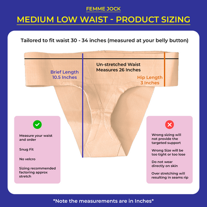 Femme Jock Women’s Pelvic Support Belt ― Uterus Girdle for Prolapsed Bladder | Vulvar Varicosities | Postpartum Recovery | Symphysis Pubis | Dysfunction Pain Relief - Low Waist & High Waist