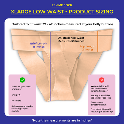 Femme Jock Women’s Pelvic Support Belt ― Uterus Girdle for Prolapsed Bladder | Vulvar Varicosities | Postpartum Recovery | Symphysis Pubis | Dysfunction Pain Relief - Low Waist & High Waist