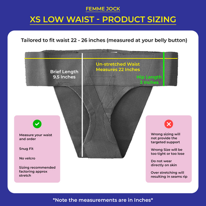 Femme Jock Women’s Pelvic Support Belt ― Uterus Girdle for Prolapsed Bladder | Vulvar Varicosities | Postpartum Recovery | Symphysis Pubis | Dysfunction Pain Relief - Low Waist & High Waist