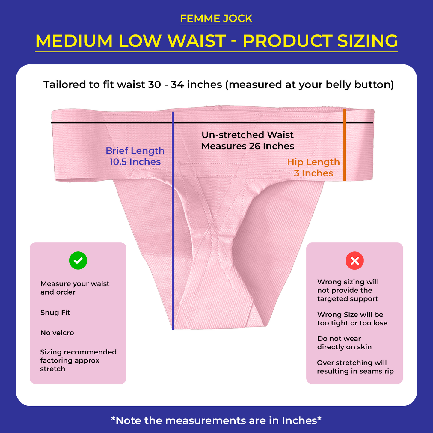 Femme Jock Women’s Pelvic Support Belt ― Uterus Girdle for Prolapsed Bladder | Vulvar Varicosities | Postpartum Recovery | Symphysis Pubis | Dysfunction Pain Relief - Low Waist & High Waist