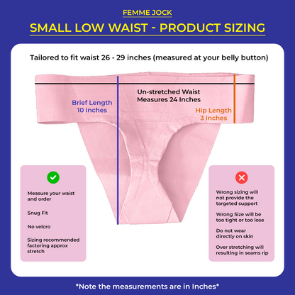 Femme Jock Women’s Pelvic Support Belt ― Uterus Girdle for Prolapsed Bladder | Vulvar Varicosities | Postpartum Recovery | Symphysis Pubis | Dysfunction Pain Relief - Low Waist & High Waist