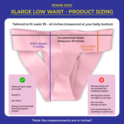 Femme Jock Women’s Pelvic Support Belt ― Uterus Girdle for Prolapsed Bladder | Vulvar Varicosities | Postpartum Recovery | Symphysis Pubis | Dysfunction Pain Relief - Low Waist & High Waist