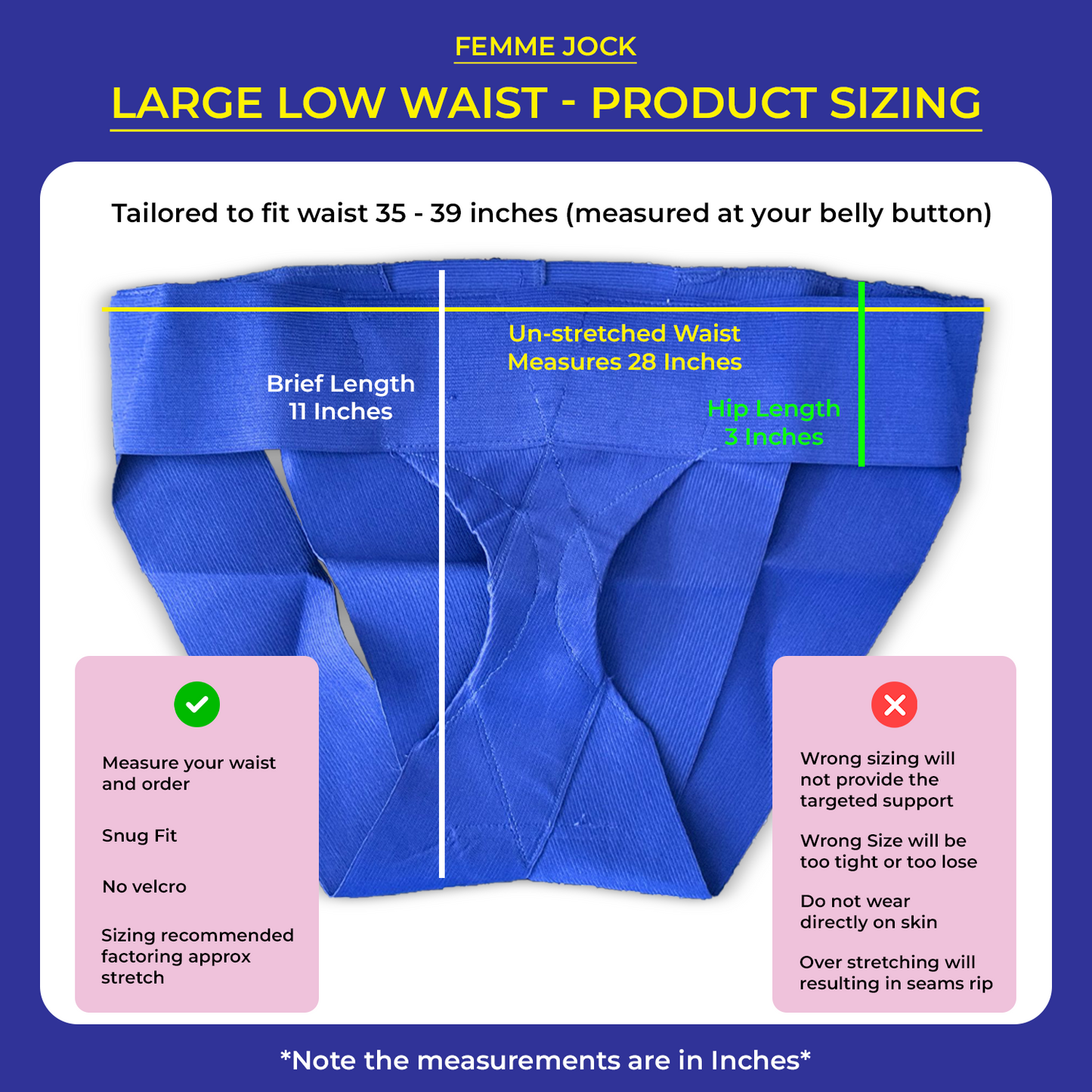 Femme Jock Women’s Pelvic Support Belt ― Uterus Girdle for Prolapsed Bladder | Vulvar Varicosities | Postpartum Recovery | Symphysis Pubis | Dysfunction Pain Relief - Low Waist & High Waist