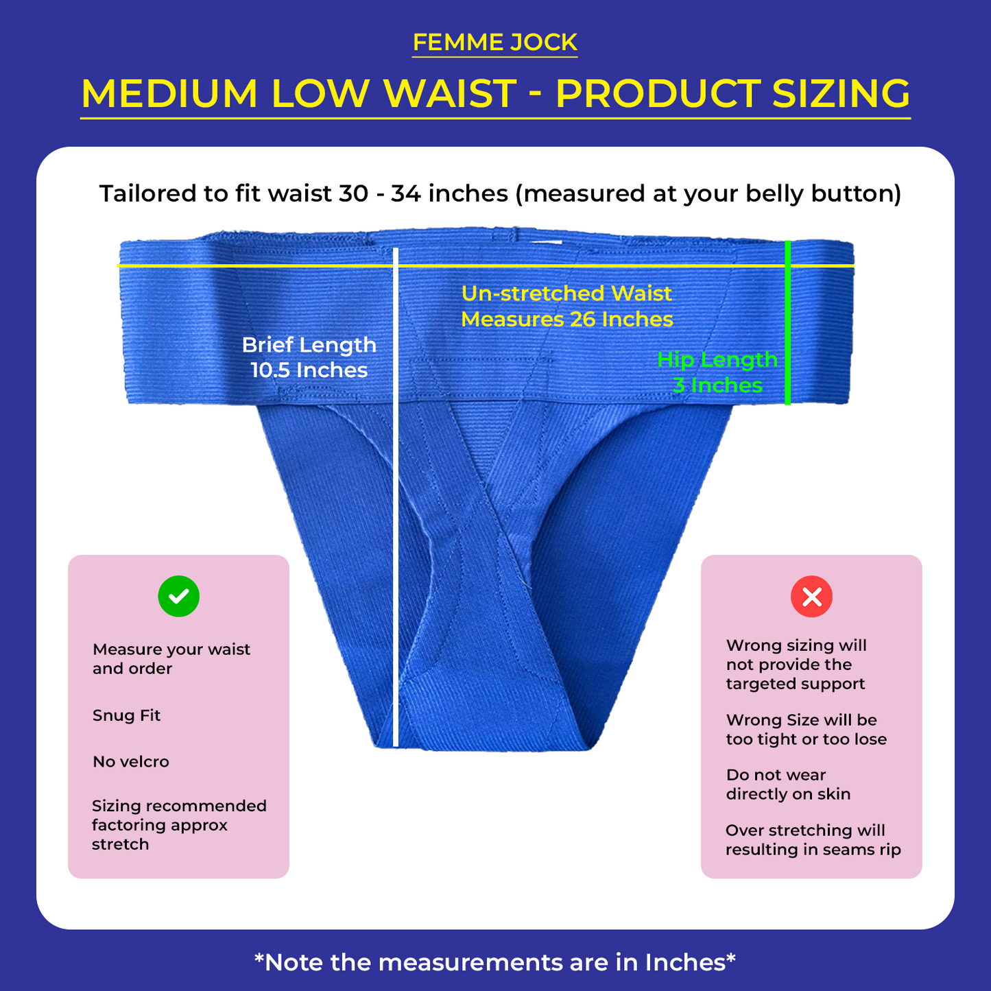Femme Jock Women’s Pelvic Support Belt ― Uterus Girdle for Prolapsed Bladder | Vulvar Varicosities | Postpartum Recovery | Symphysis Pubis | Dysfunction Pain Relief - Low Waist & High Waist