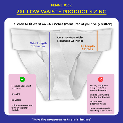 Femme Jock Women’s Pelvic Support Belt ― Uterus Girdle for Prolapsed Bladder | Vulvar Varicosities | Postpartum Recovery | Symphysis Pubis | Dysfunction Pain Relief - Low Waist & High Waist