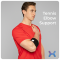 Man Wearing Black colour Tennis Elbow Support Brace